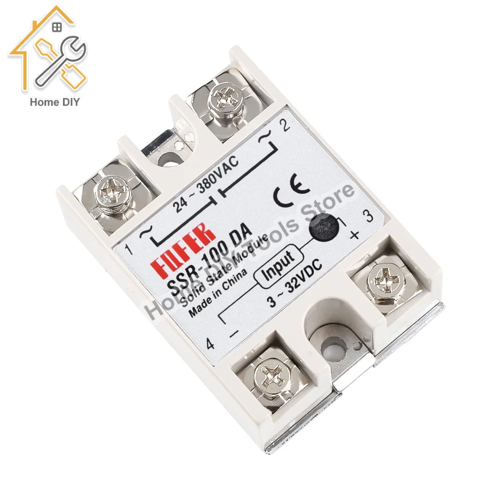 SSR-25DA SSR-40DA SSR-40AA SSR-40DD SSR 10A 25A 40A 60A 80A 100A DD DA AA Solid State Relay Module for PID Temperature Control