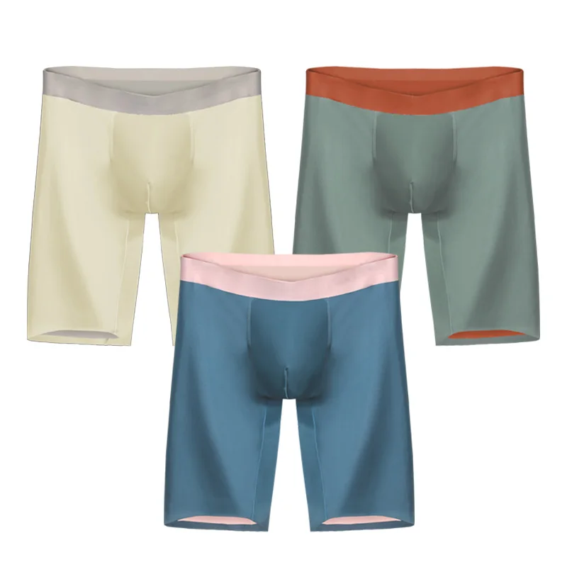 

3шт. Мужское спортивное нижнее белье: длинные ноги, толстые, антибактериальные, брюки на плоской подошве, антисимметричные ноги, короткие брюки верх.