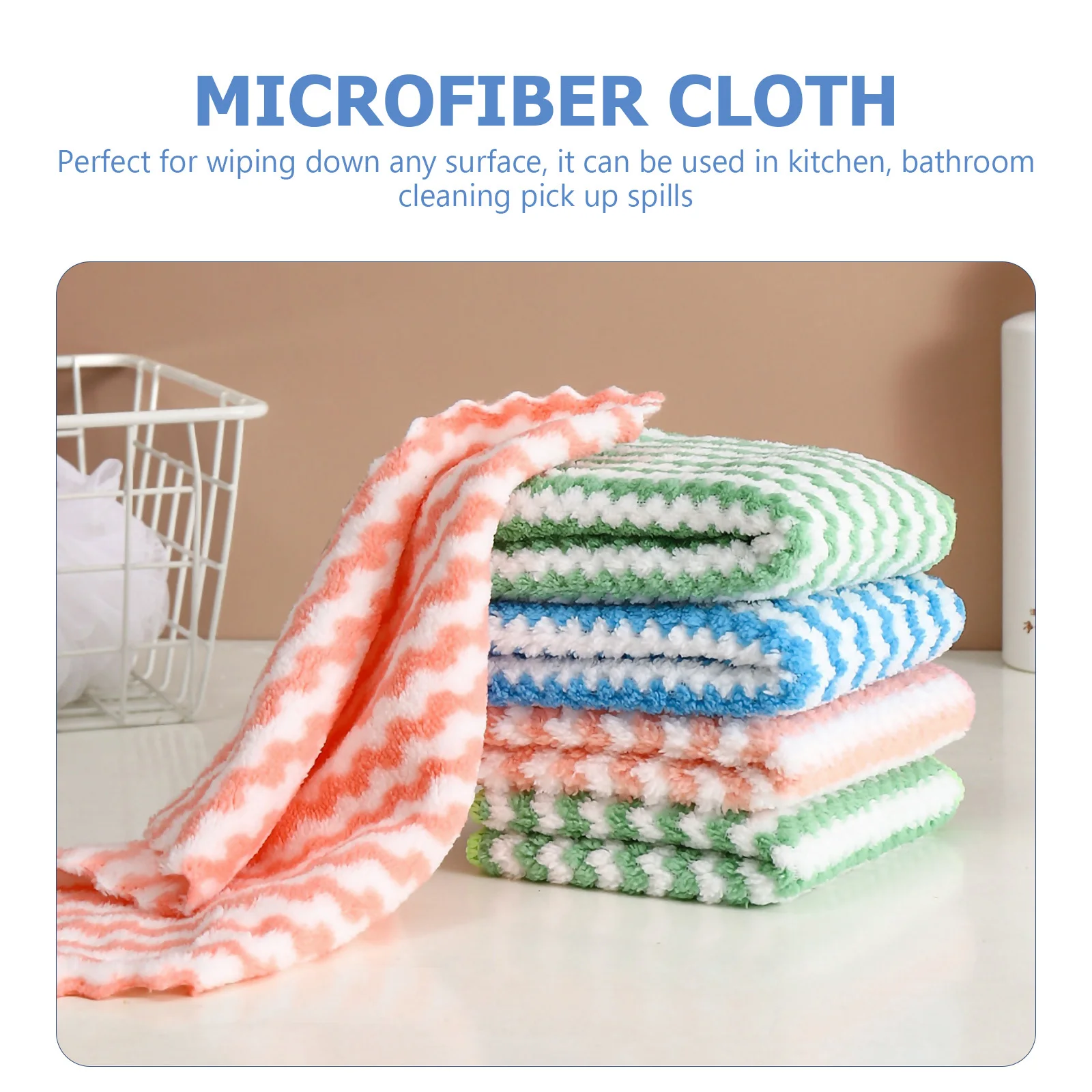 

10Pcs Microfiber Dish Rags for Kitchen Washing Dishes Water Absorbing Reusable Towel Soft Skin-Friendly Dishcloth Easy Clean
