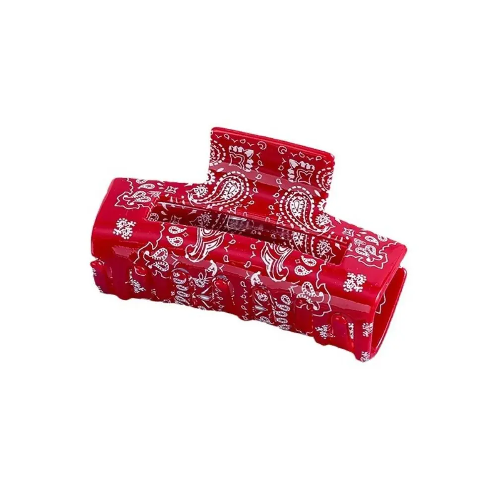 Acrylic Cashew Pattern Hair Clip Paisley Print Vintage Style Paisley Pattern Clip Retro Design Large Size Hair Claw Clips