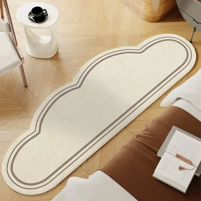 

Bedroom Carpet Bedside Long Floor Mat Irregular Shape Carpets Japanese Style Home Decoration Rug for Living Room Foot Mats 침실