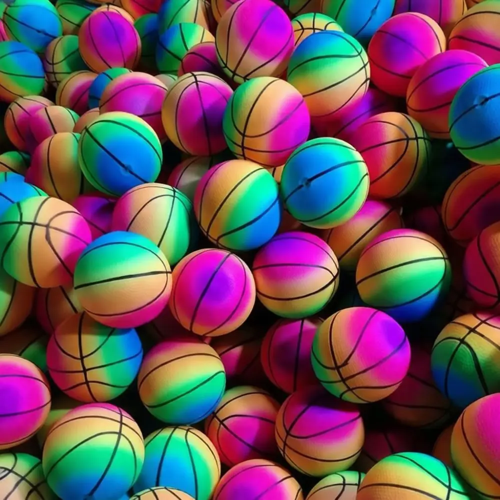 Multi Purpose Rainbow Pumpkin Fitness Ball PVC Hand Exerciser For Shoulder Arm Conditioning Dance Sport Athletics