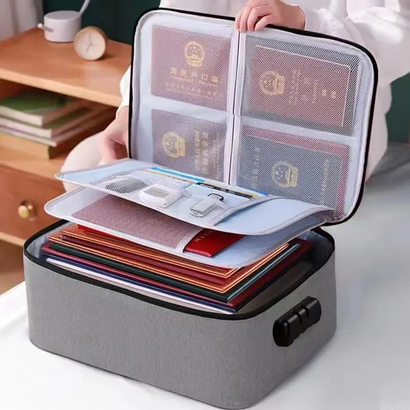 Document Storage Organizer Bag File Container Bills Folder Certificate Holder Cases Card Contract Pouch Home Office Organization