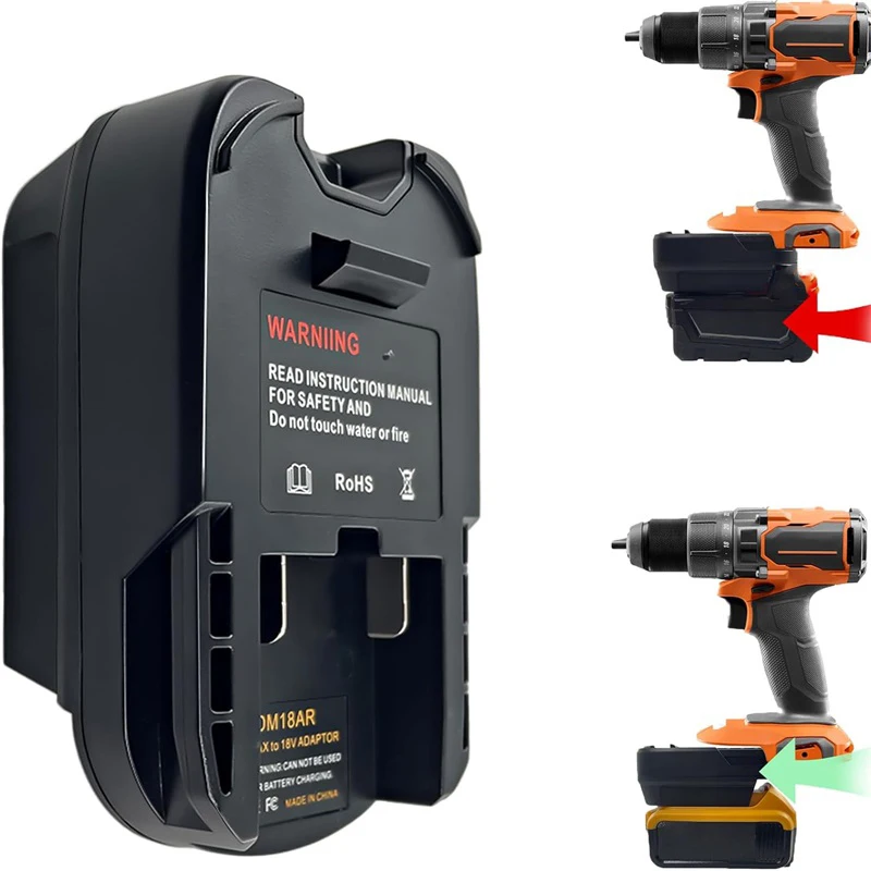 Battery Adapter Converter for Dewalt 20V or Milwaukee 18V Li-ion Battery to for Ridgid /AEG 18V Cordles Power Tools Use