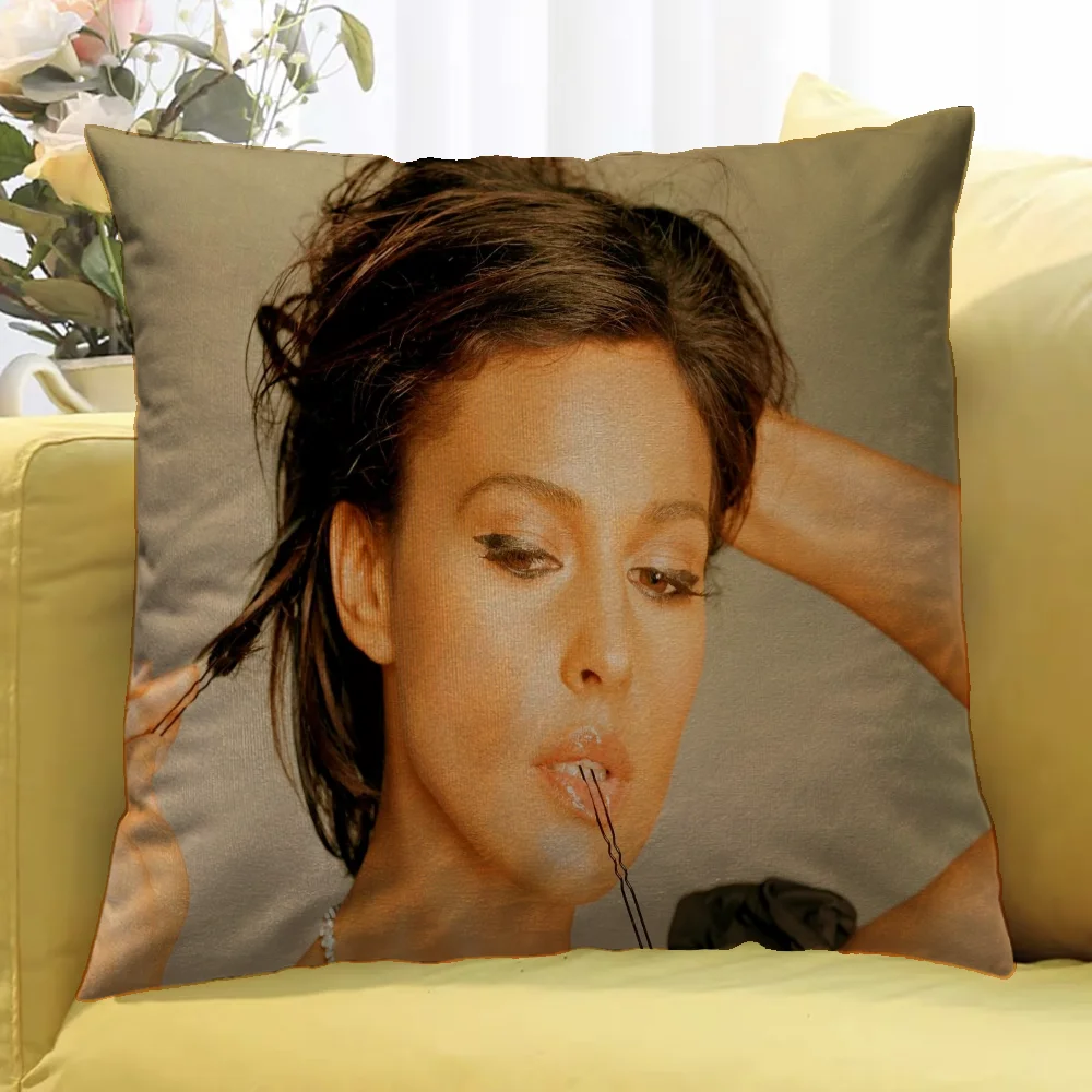 M-Monica Bellucci Double Sided Printing Decorative Pillow Cover for Living Room Cushions Bed Pillowcases Pillow Cases 45x45 Home