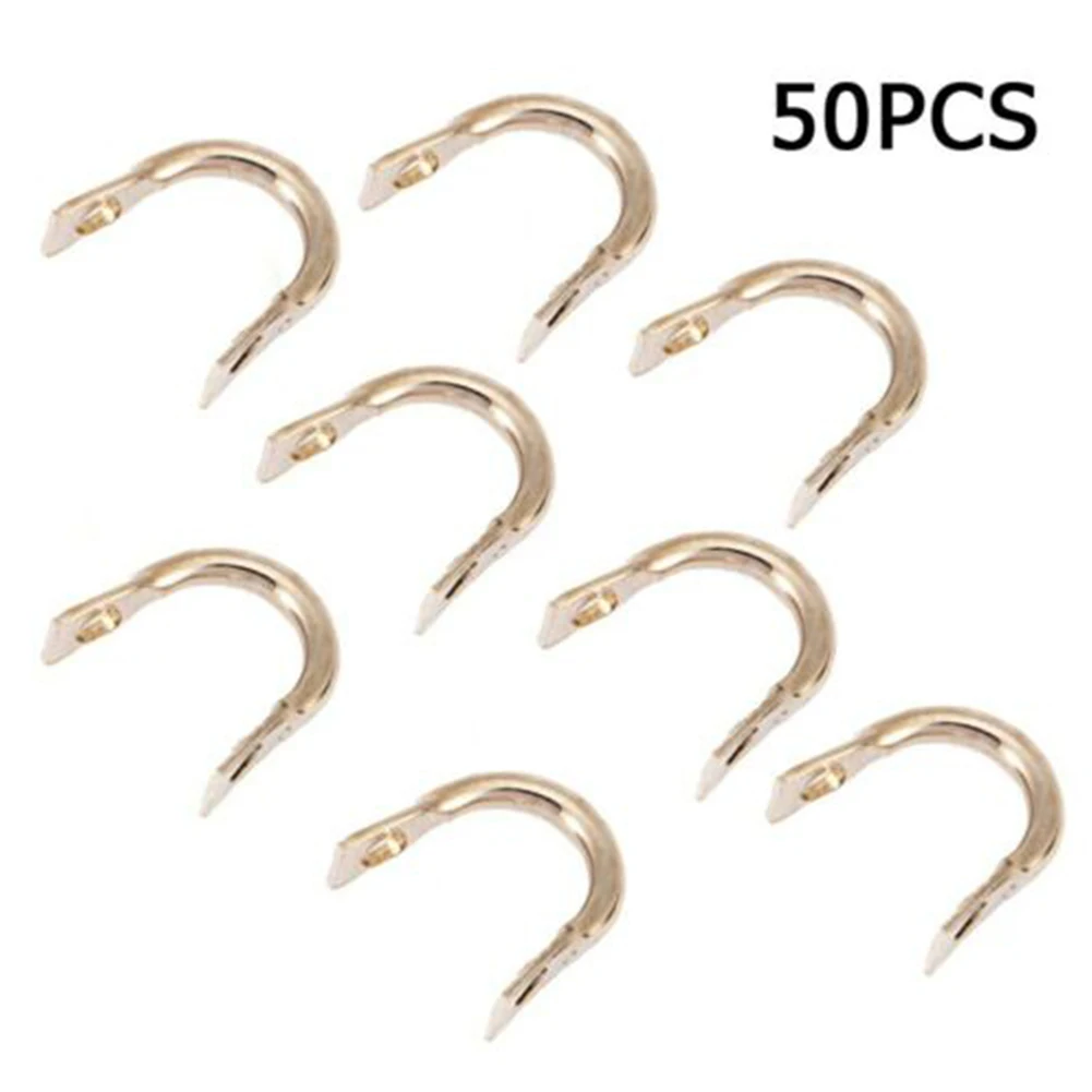 Fishing Spinner Clevis Connector 50Pcs Tackle Tools Easy Spin Making Part S M L Silver Gold Spinner Bait Spoon
