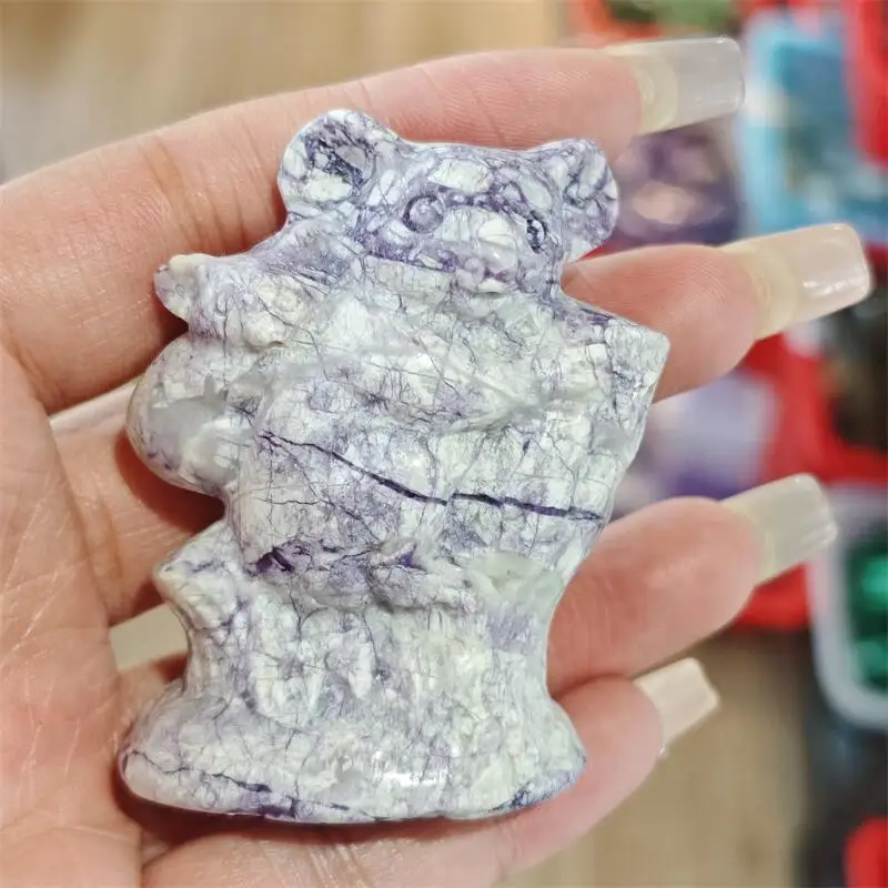 Natural Quartz Stone Koala Carving Home Decoration Healing Energy Stone Children Birthday Holiday Gift 1pcs