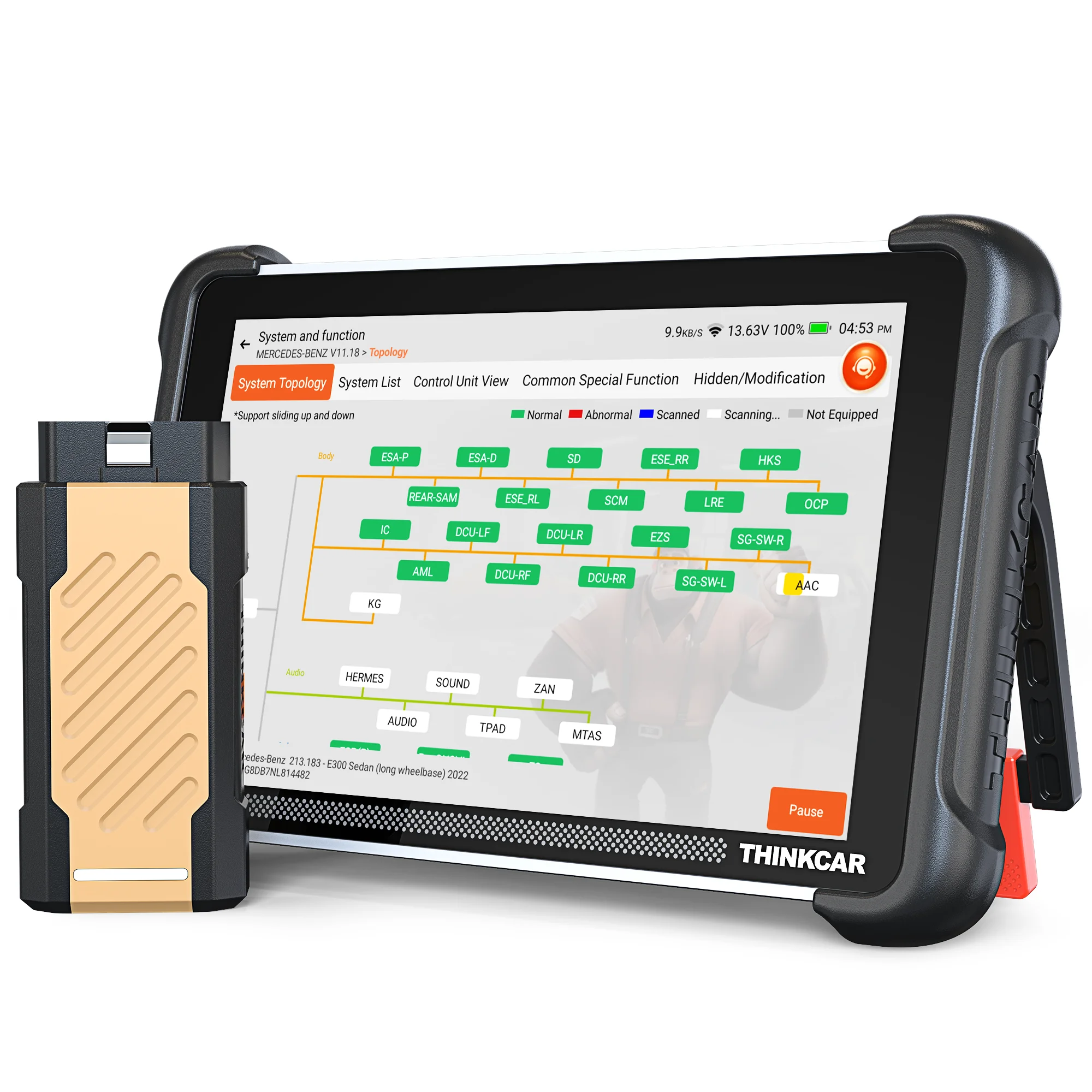THINKSCAN 689BT PRO J2534 CANFD DOIP OBD2 Diagnostic Tool Topology Map 35 Reset Full System Bi-Directional Control Car Scanner