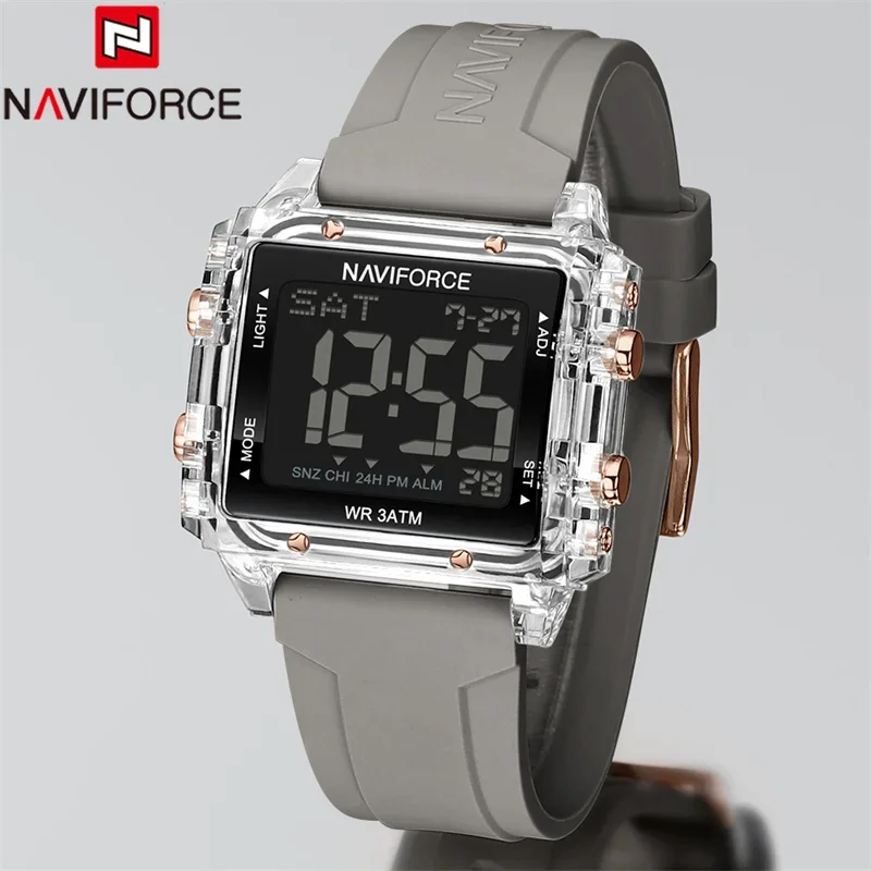 NAVIFORCE Digital Men Watch Military Army Sport Chronograph Wristwatch Date Alarm Waterproof Original Male Electronic Clock 7101