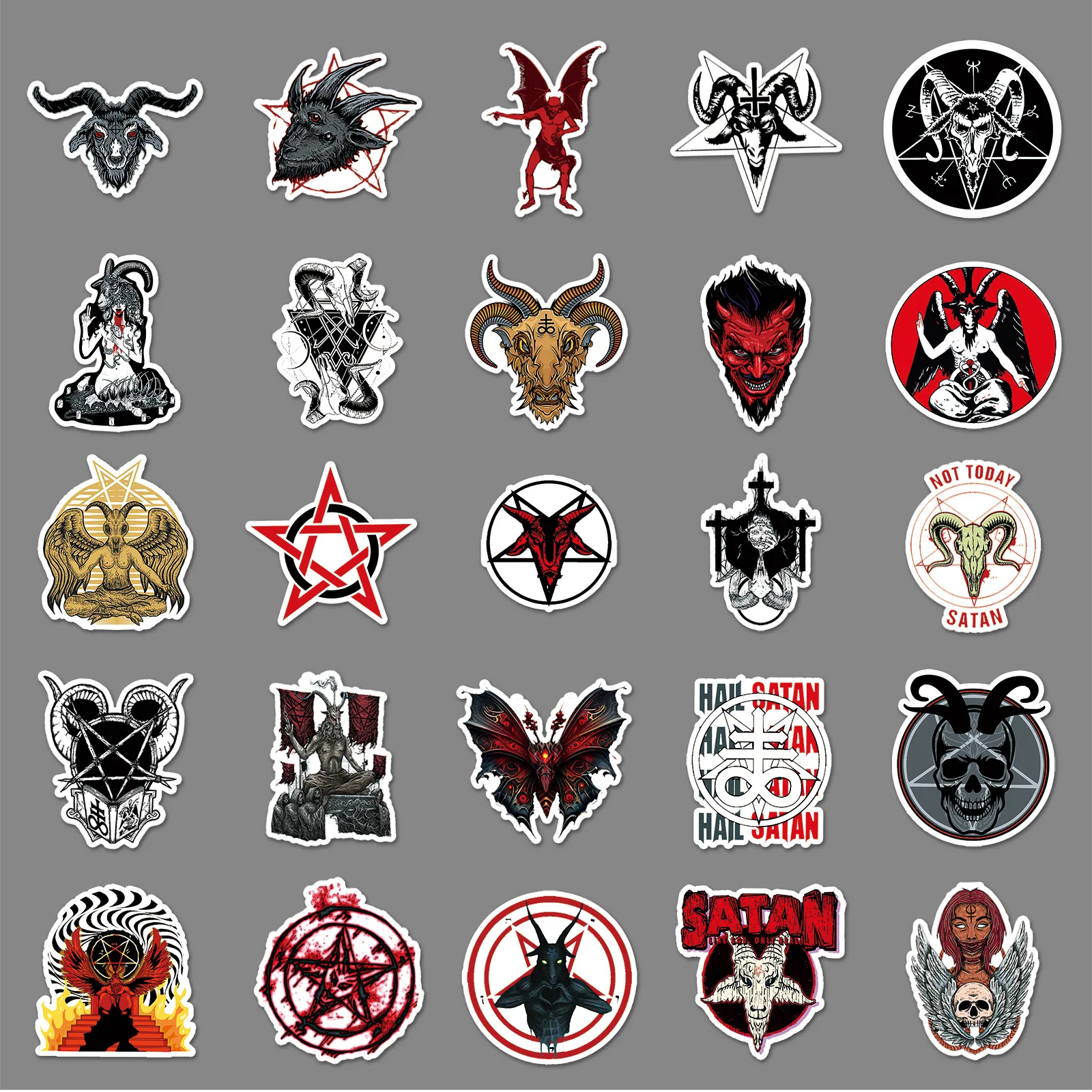 50 قطعة شيطان الشيطان شخصية ديابلو القوطية مقاوم للماء كوب ماء الأمتعة الديكور ملصق الكمبيوتر