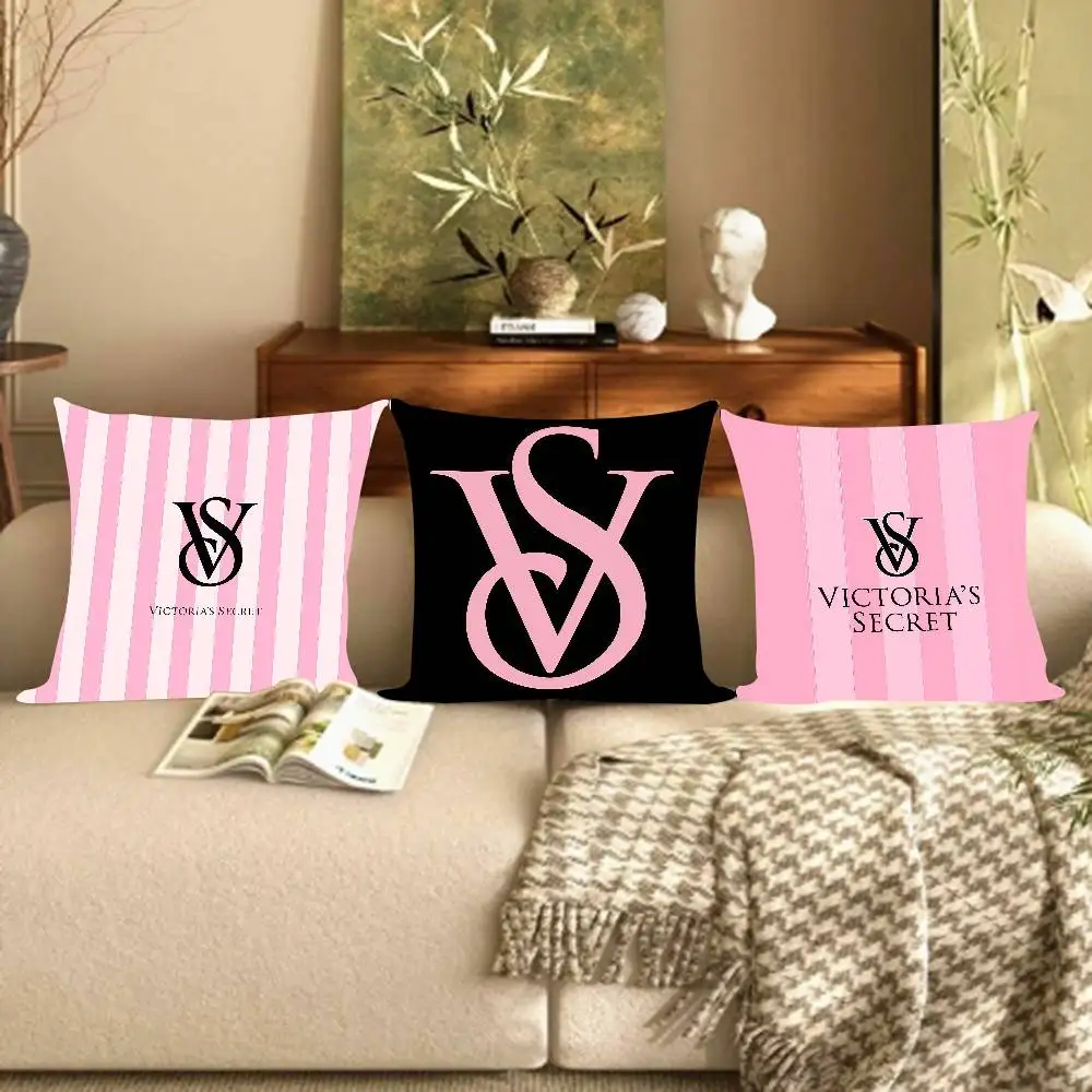 Capa de almofada 45*45cm, capa de almofada decorativa para casa, capa de almofada para sofá, moda s-victorias s-secretS rosa