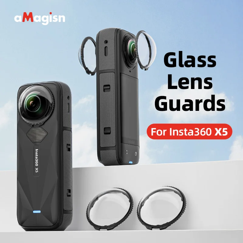 

Standard Glass Lens Guards For Insta360 X5 Camera HD Anti-drop Lens Protection Cover Insta 360 x5 Anti-scratch Cap Accessories