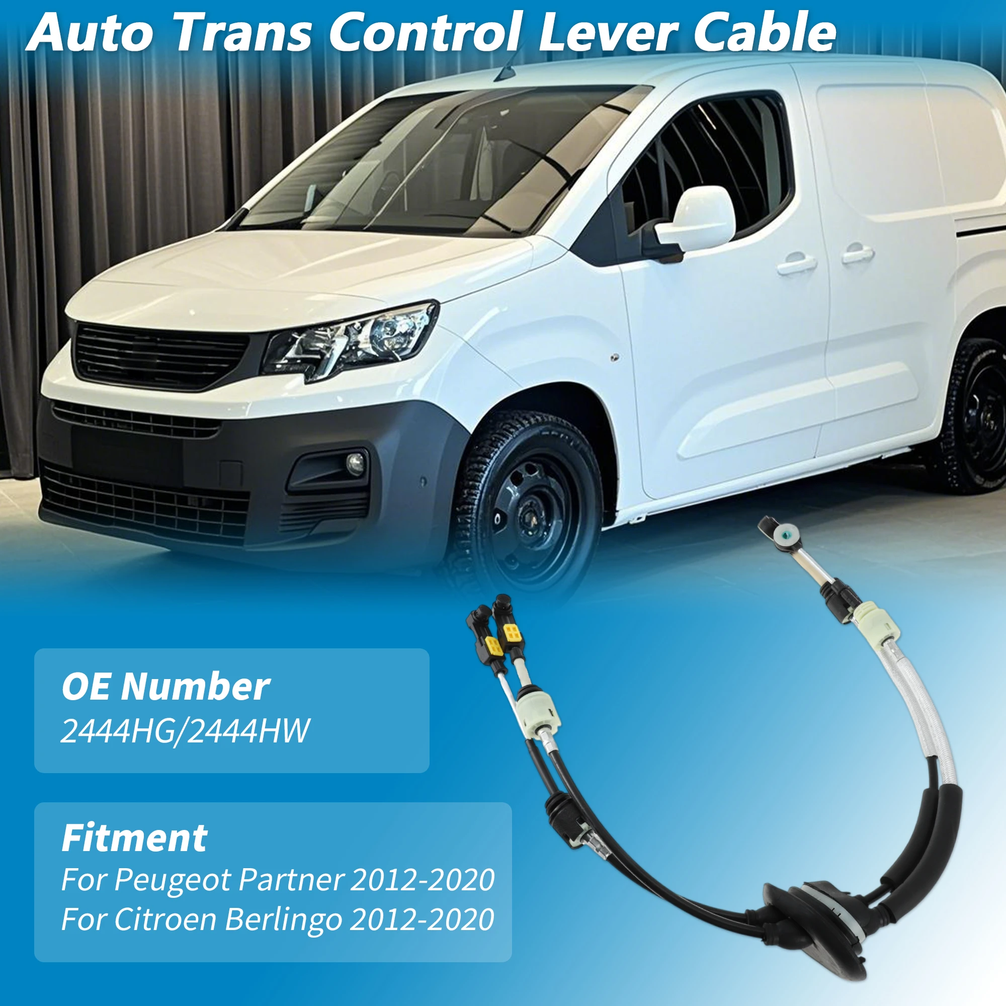 UXCELL No.2444HG Auto Trans Gear Shift Cable for Peugeot Partner for Citroen Berlingo