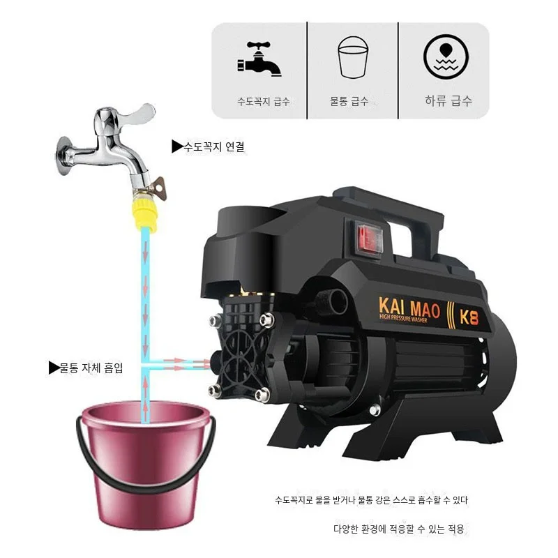 2026 2000W portable high pressure water pump car washing machine household automatic induction water gun cleaning tool equipm