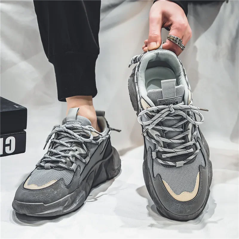 ربيع جديد حذاء كاجوال عصري في الهواء الطلق أحذية رياضية الكورية العصرية سميكة القاع حذاء الرجل العجوز تنفس للرجال #4