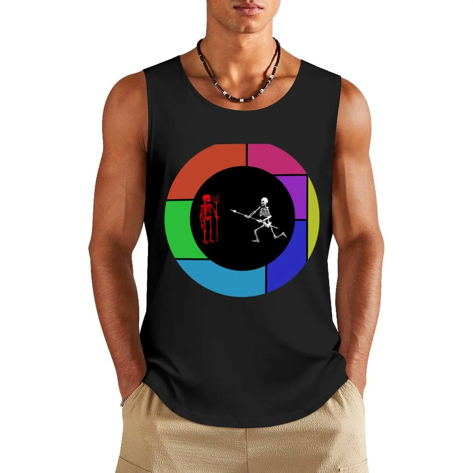 

Sturgill Simpson Skeleton Full Colour Classic Tank Top anime clothes T-shirt Men's gym Sports clothing