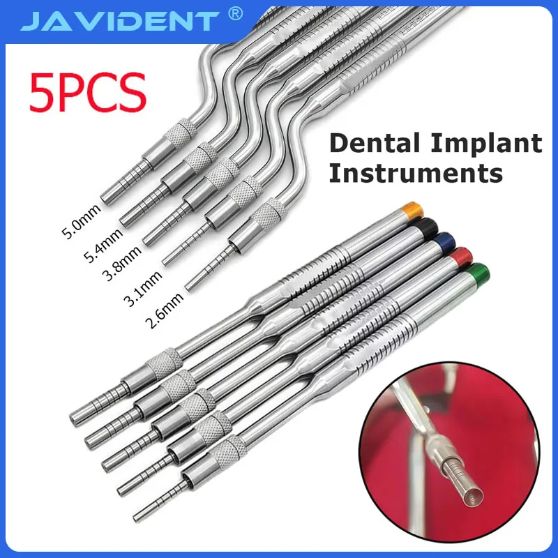 Dental Implant Instrument with Grooved Bone Compressor, Stainless Steel, Maxillary Sinus Elevation Instrument for Oral Implants