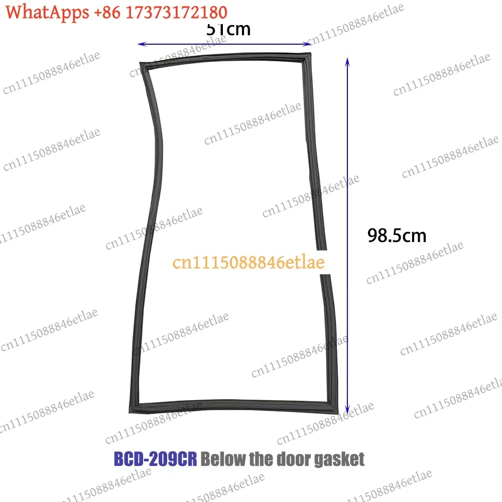 k3 Refrigerator Door Seal Gasket for Homa BCD-209CR – PVC Magnetic Rubber Strip (51×32.5cm / 51×98.5cm)