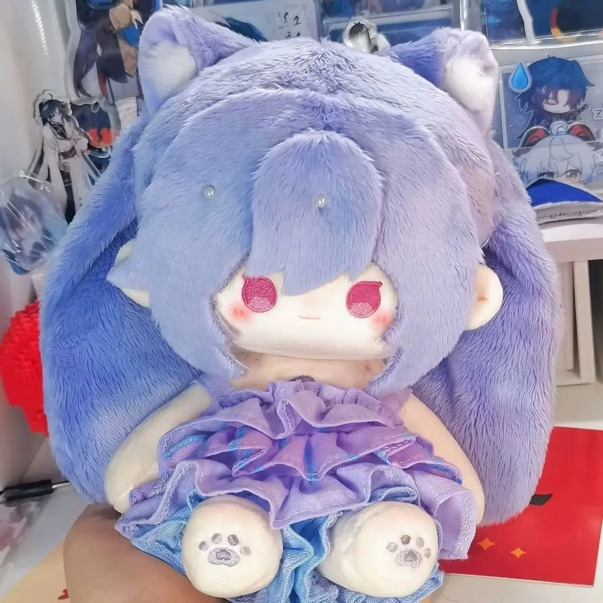 애니메이션 인형 원신 임팩트 케칭 게임 팬 20cm 면 인형 귀여운 드레스업 플러시 장난감 성인 및 어린이용 수집 선물