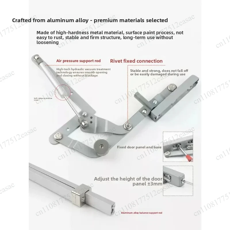 Lid Hydraulic Support Lifting Fittings Folding Flap Kitchen Cabinet System Swing Stay Parallel Vertical Lift Up Door Mechanism