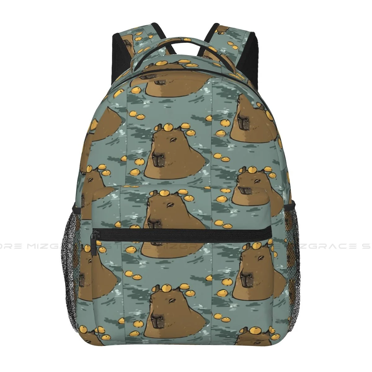 

Back To School Bath Backpack School Boy Girl Capybara Animal Travel Soft Rucksack Casual Laptop Bag