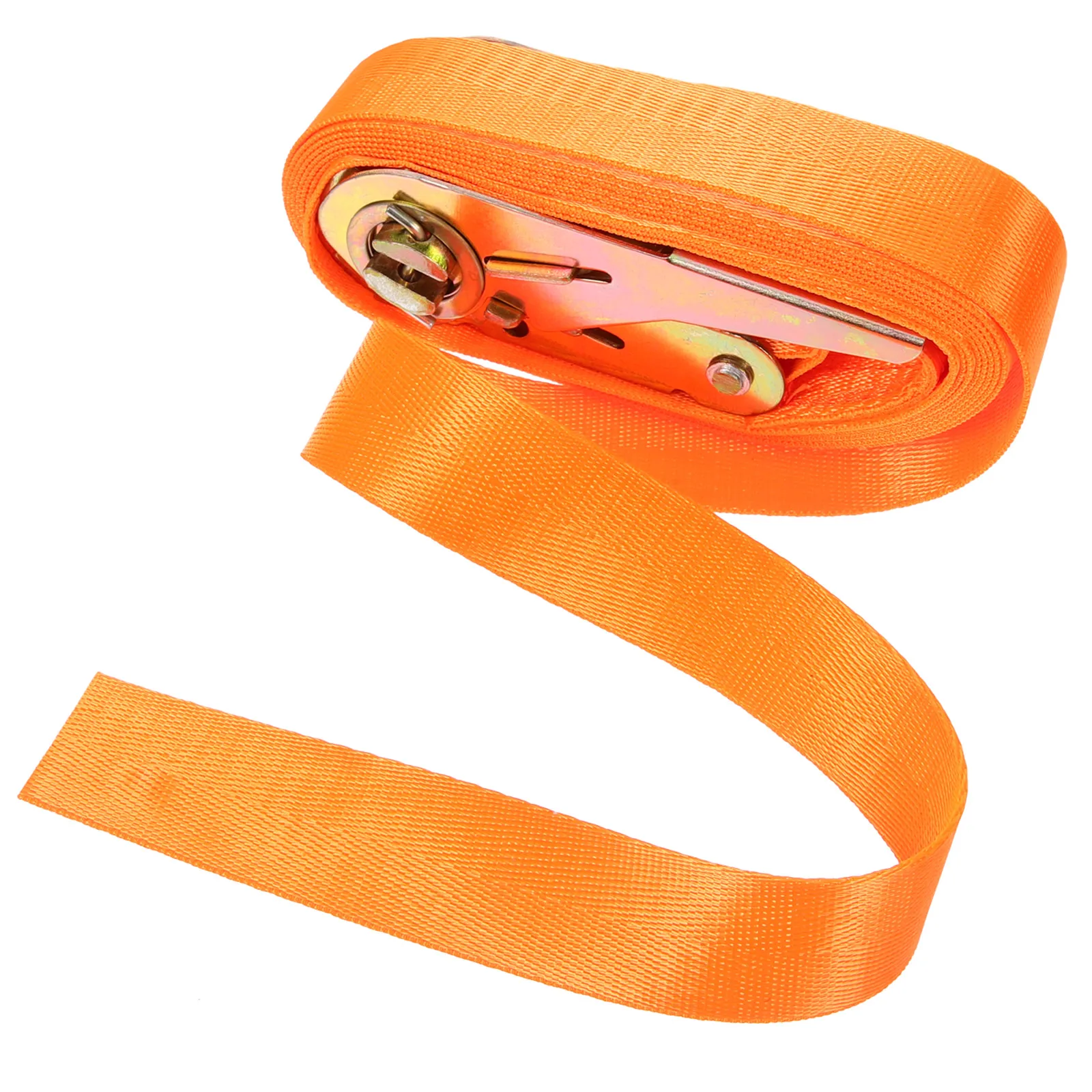 

25MM Orange Ratchet Tie Down 2.5M High Strength Truck Cargo Straps Rope Tensioner Durable Nylon Webbing Heavy Duty Straps For