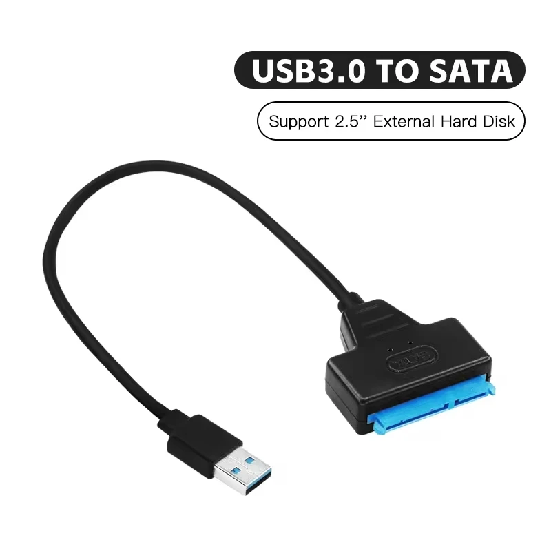 2024 neues Festplatten adapter kabel 2,5 Zoll USB Easy Drive Kabel Festplatte Easy Drive Line Sata22 Pin String Oral Line schwarz