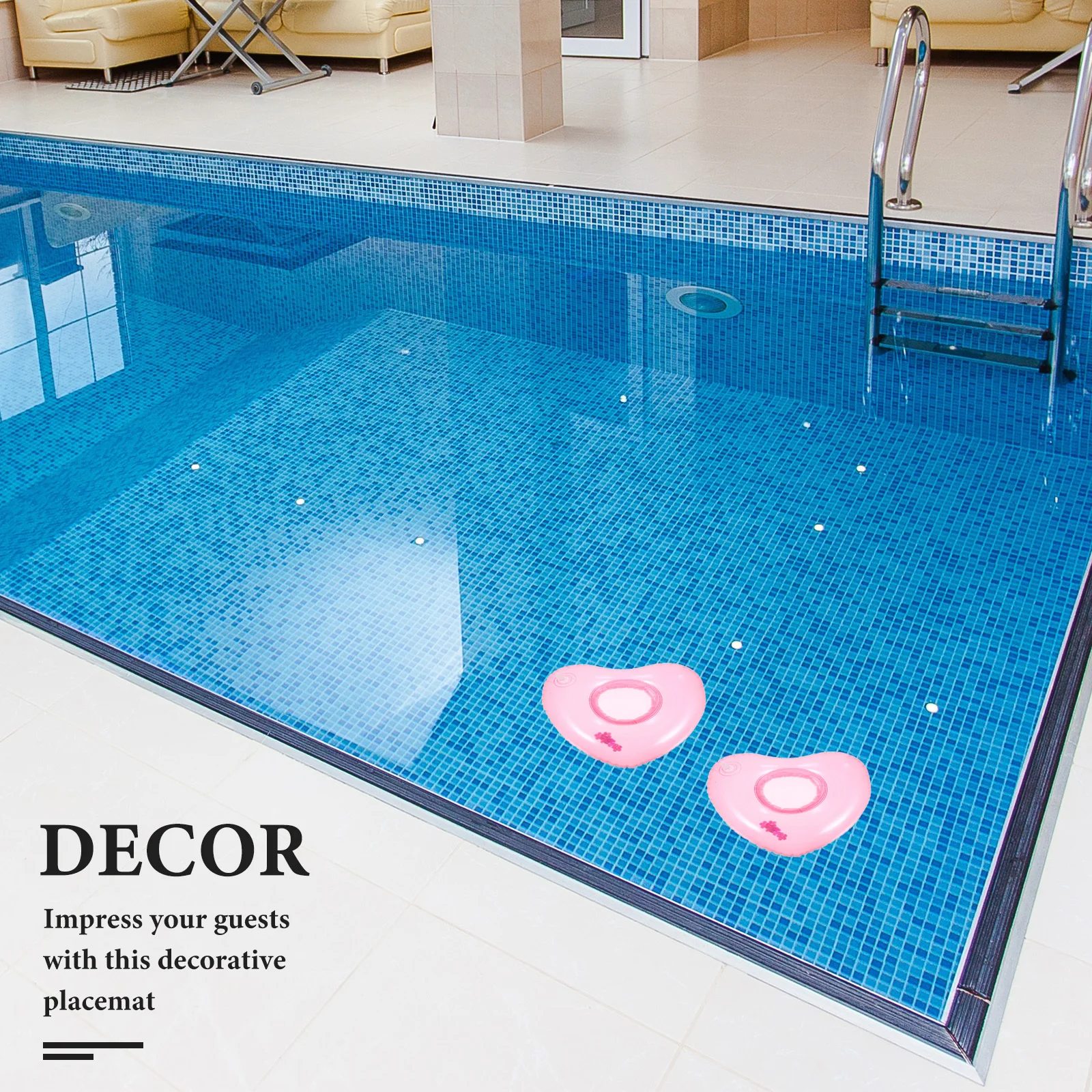 

4Pcs Floating Heart Cup Holder Inflatable Drink Stable Water Use Premium Craftsmanship for Summer Party Favors