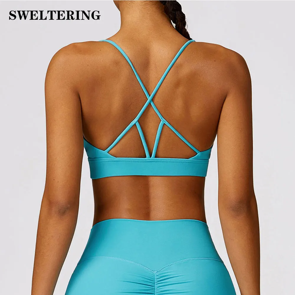 Workout Bra Gym Top Women Breathable Sports Underwear Crop Top Yoga Bra Fitness Running Brassiere Quick-Dry Sportswear Female