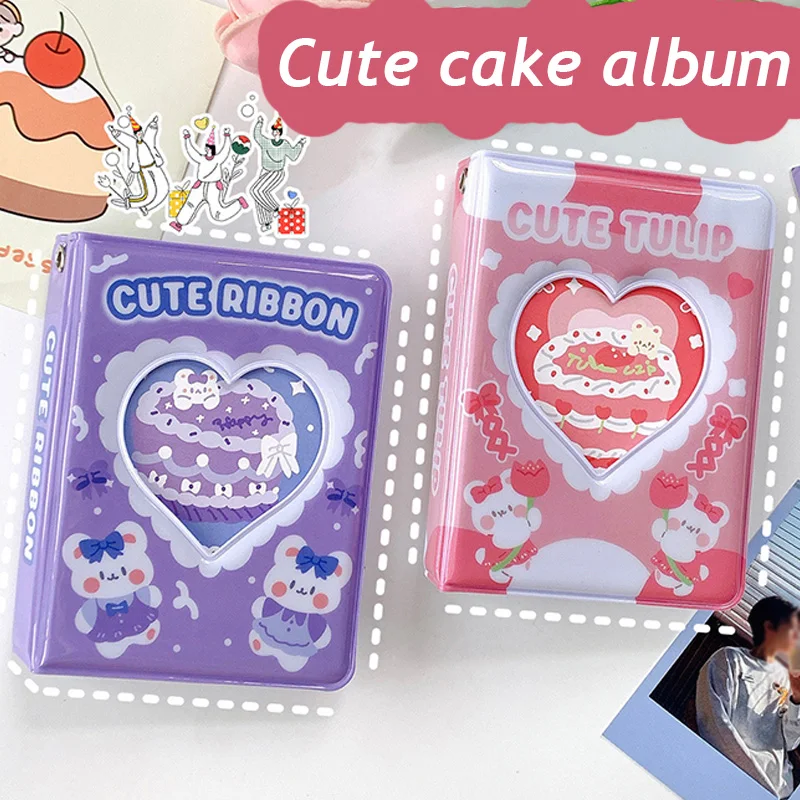 Cartoon Photo Album Hollow 40 Grids Star Chasing Storage Album Collection Book Photocard Holder 3 Inch Heart Photo Card Binder