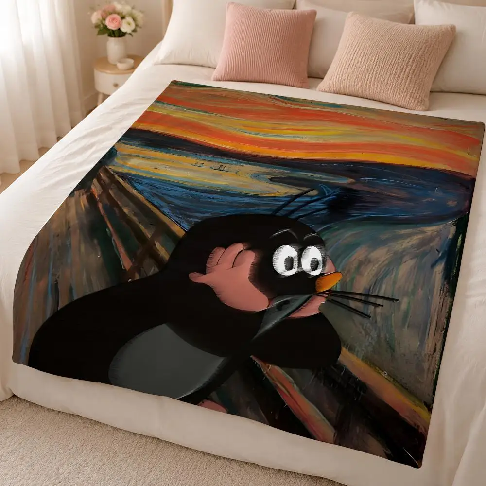 Cartoon T-The Little Mole Classic Czech Childrens Throw 320g Soft Flannel Fleece Throw Blanket Cover Sofa Bed Dorm Nap Gift