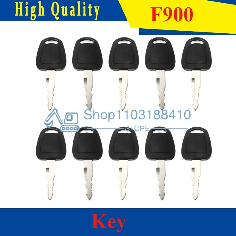 

10 шт. ключ F900 подходит для экскаватора Deawoo Doosan Bobcat Terex, тяжелое оборудование, переключатель зажигания, дверной замок, подходит для E80