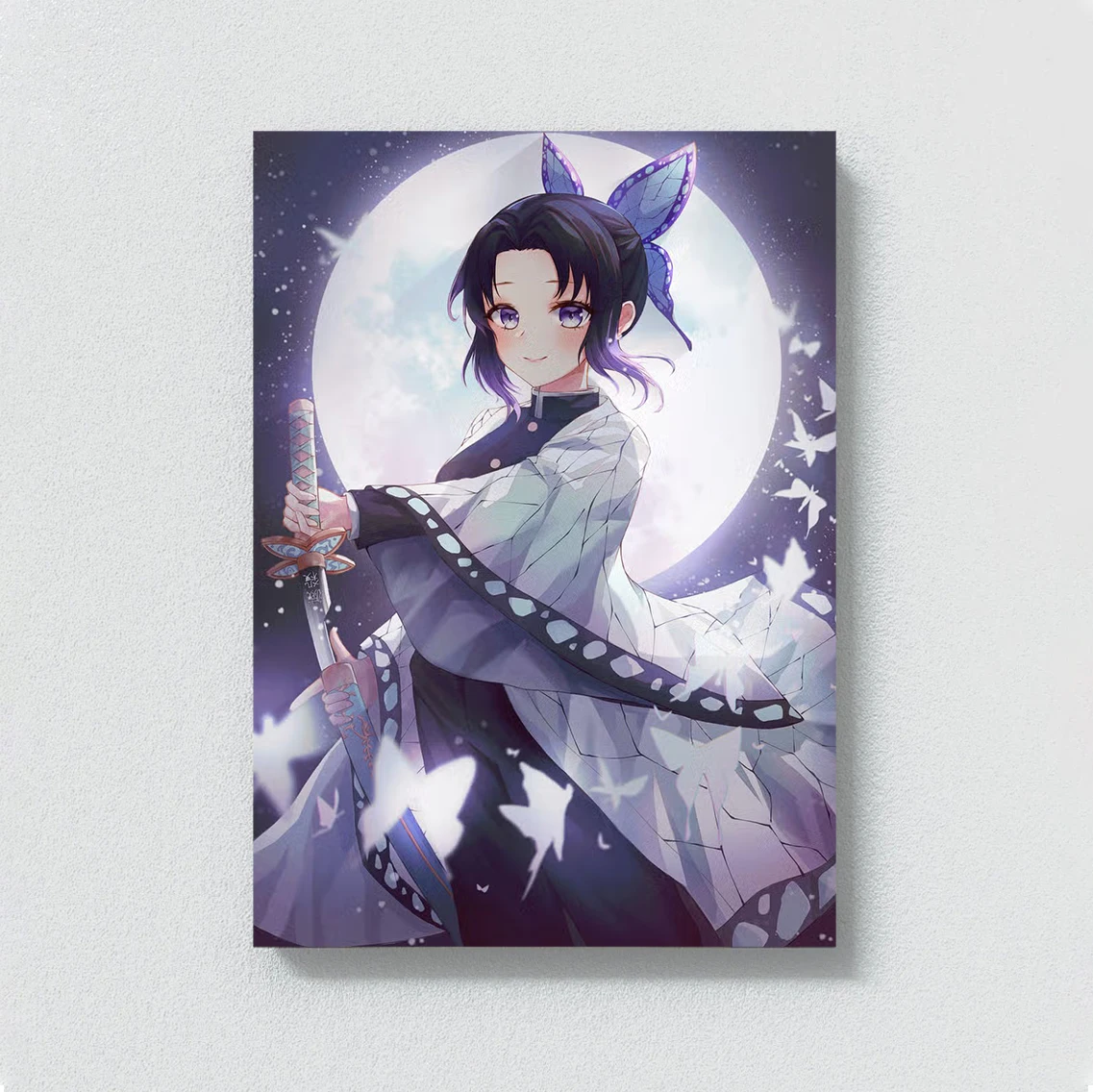 Japanese Anime Posters Demon Slayer Canvas Painting Hot Character Portrait Kochou Shinobu Wall Art Pictures Room Home Decoration