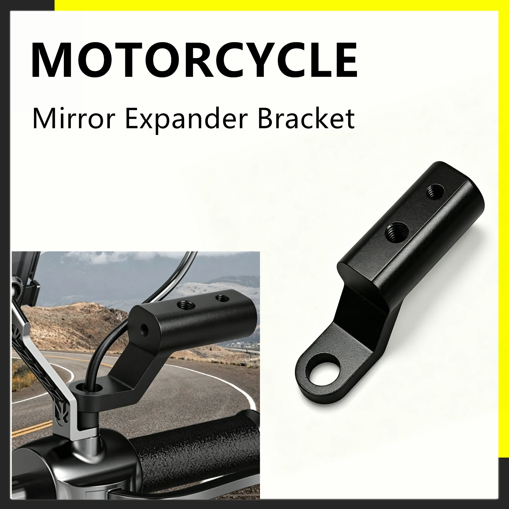 Motorrad-Rückspiegel-Verlängerungshalterung, Aluminium-Spiegelhalterung, Verlängerung für Roller, Motorrad-Modifikationszubehör