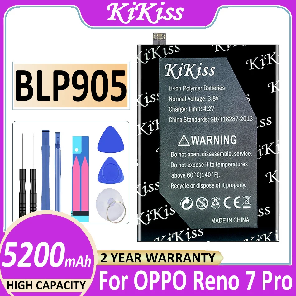 

Battery BLP905 5200mAh For OPPO Reno 7 Pro reno7 pro Bateria