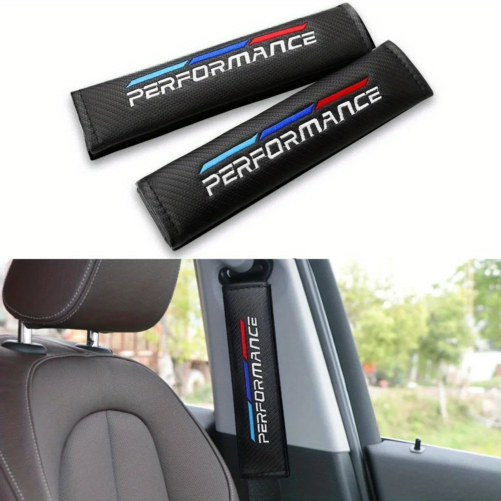 Carbon Fiber Car Safety Belt Covers Seat Belt Case Should Guard Cushion for Bmw M Performance M2 M3 M4 M5 320i X4 X5 X6 E36 E39