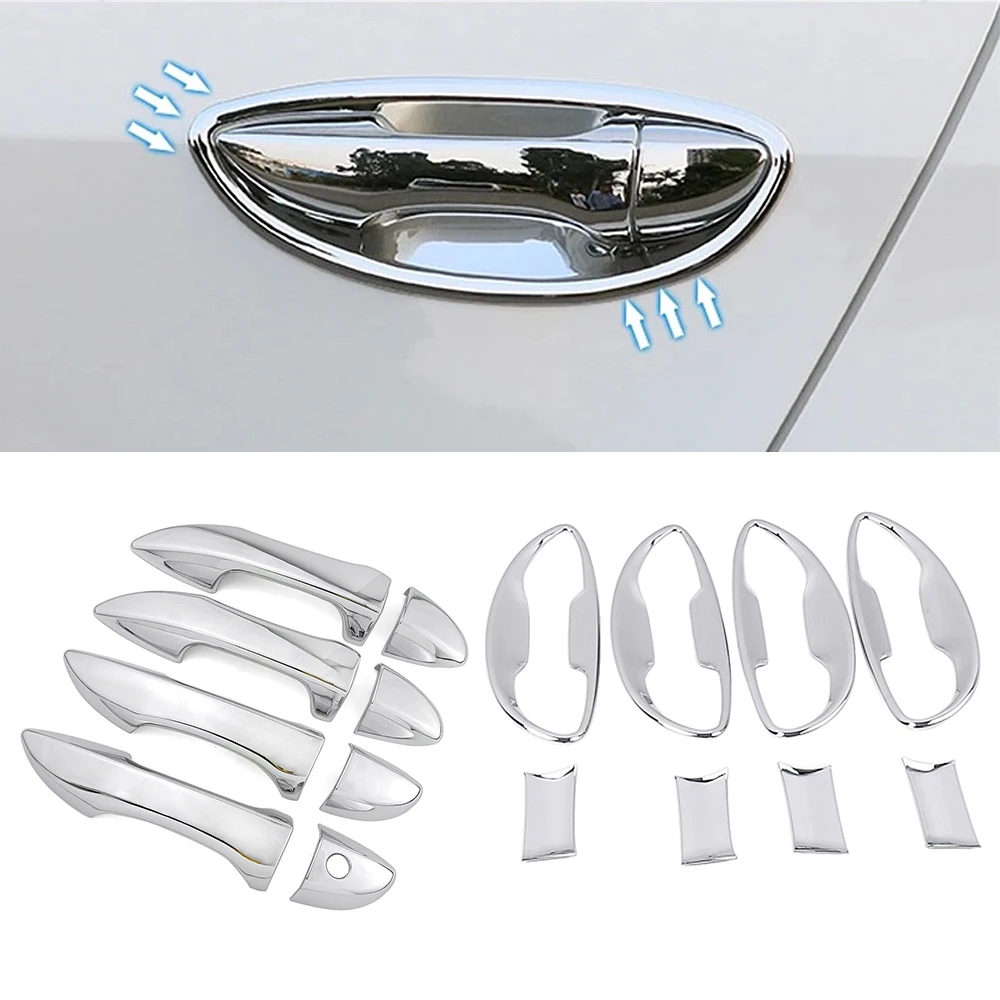 For Toyota Corolla 2013-2017 E160 E170 MK11 Car Styling ABS Chrome Side Door Handle Cover Trim & Door Bowl Cover 2014 2015 2016