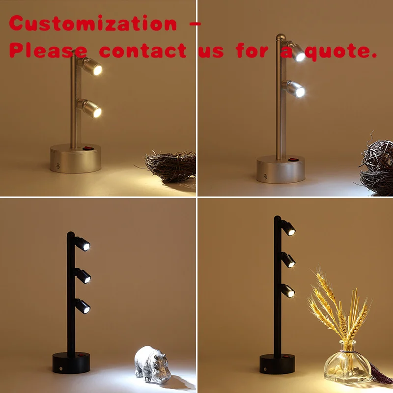 custom.LED Pole Jewelry Display Light 2w 3w 5w Multiple Color Temperatures All Aluminum Modern Simple Jewelry Showcase Spot