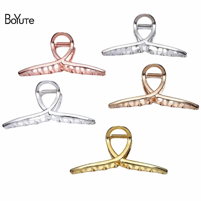 BoYuTe (5 Pieces/Lot) Metal Alloy 12cm Big Hair Claws Shark Clip Materials Handmade Diy Jewelry Accessories