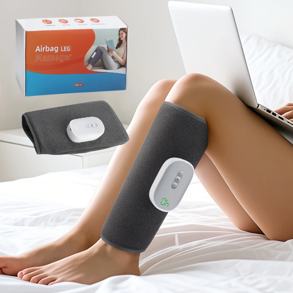 

Портативная подушка безопасности для массажа ног, сжатие, расслабление мышц икры ног, 4 режима, электрическая 360° ° Массажер для икр под давлением воздуха, кровообращение