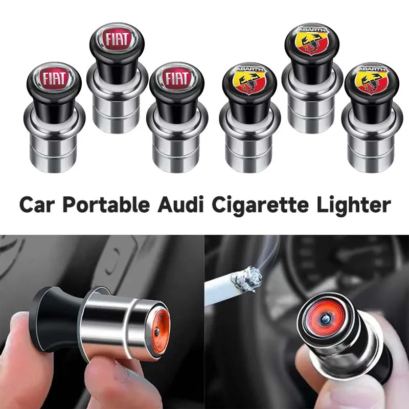 Para fiat 500 panda grande abarth punto bravo tipo stilo uno isqueiro do carro alumínio anodizado 12 volts isqueiro do carro