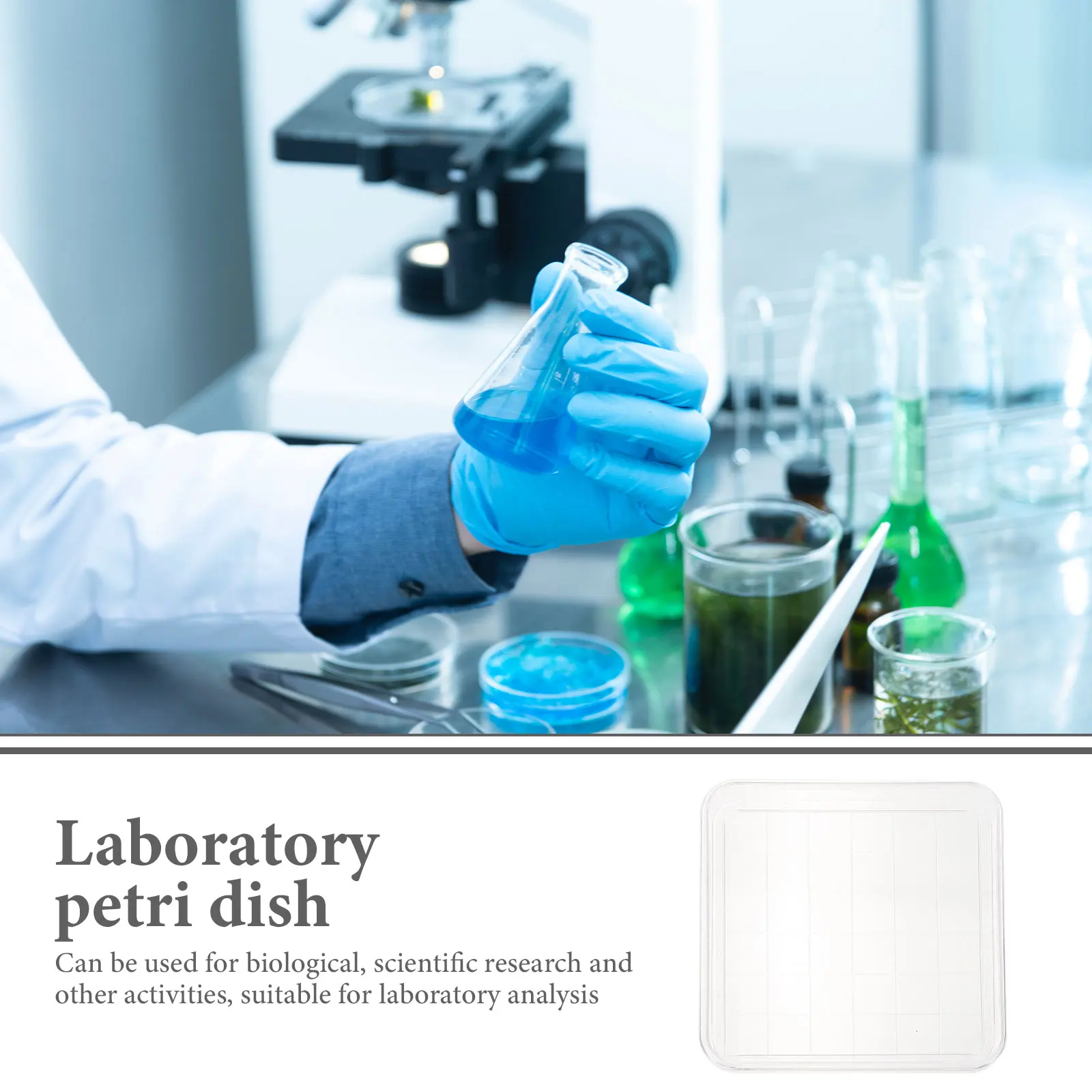 

10Pcs Clear Petri Dishes Premium Plastic Transparent Culture Plates for Lab Analysis School Experiments and Scientific Research