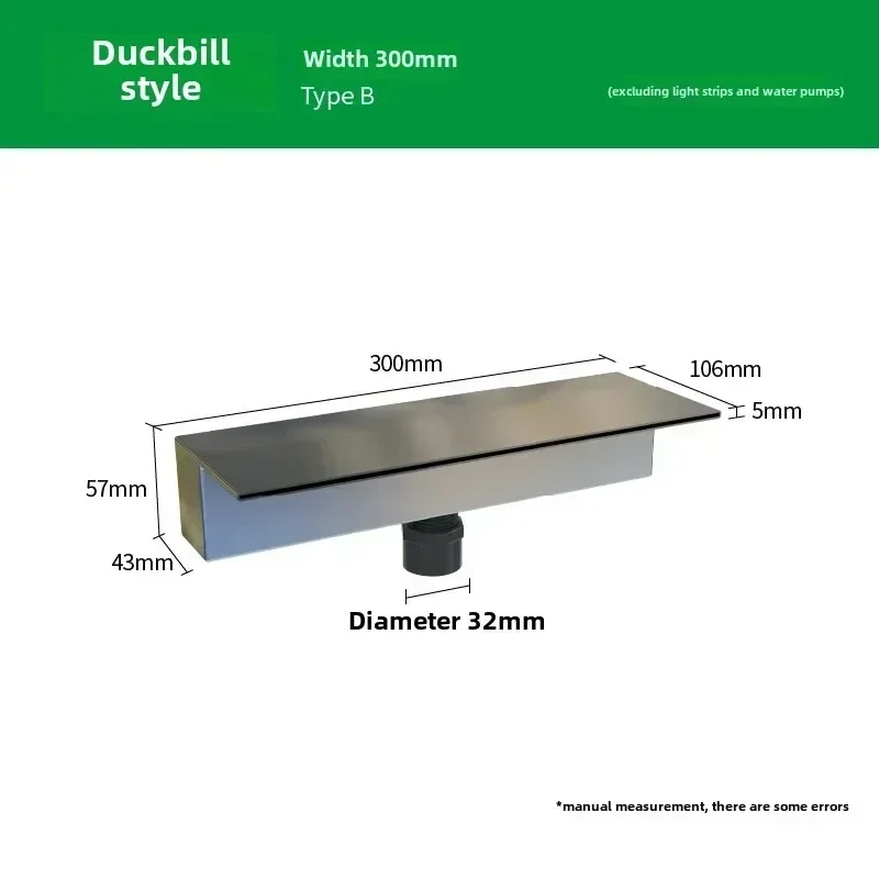 Stainless steel waterfall fish pond water curtain landscaping flowing water wall landscape courtyard outdoor fountain
