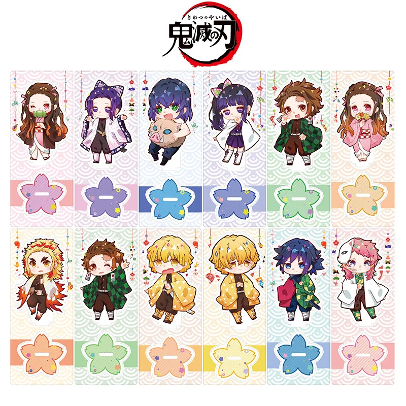 Anime Surprise Box Kimetsu No Yaiba Acrylic Stand Figure Kamado Tanjirou Nezuko Q Version Ornaments Random