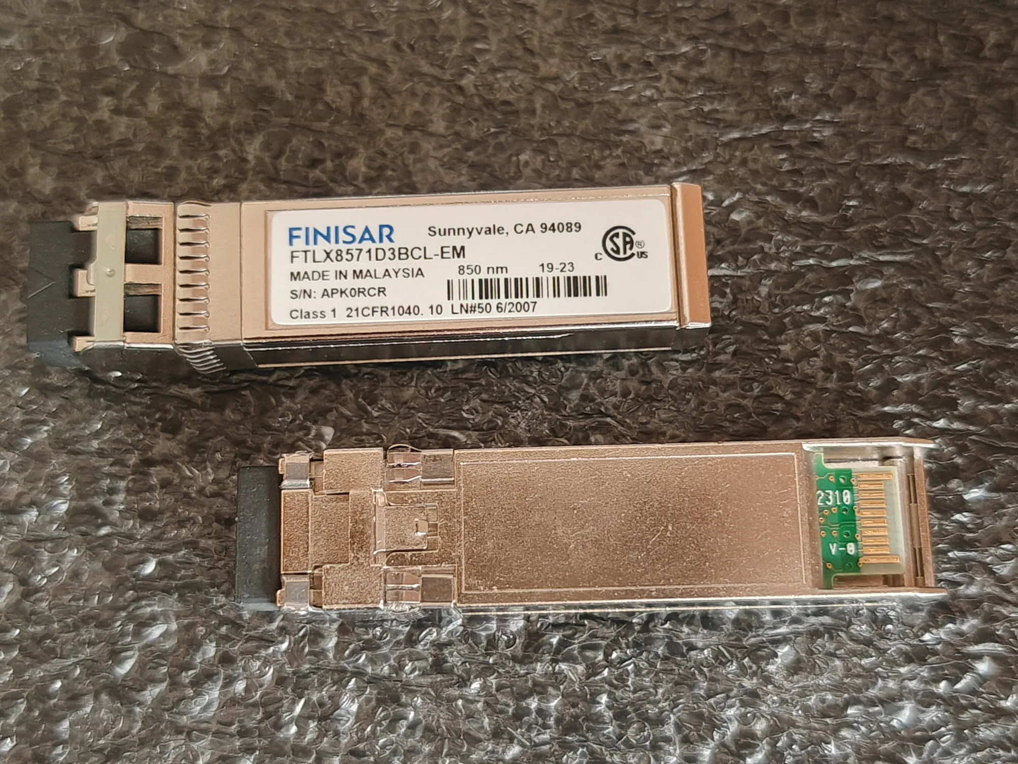 

1PCS Finisar 10G Fiber Transceiver FTLX8571D3BCL-EM 850nm 10G SR Fiber Module Sfp SFP+ 10GB Optical Switch