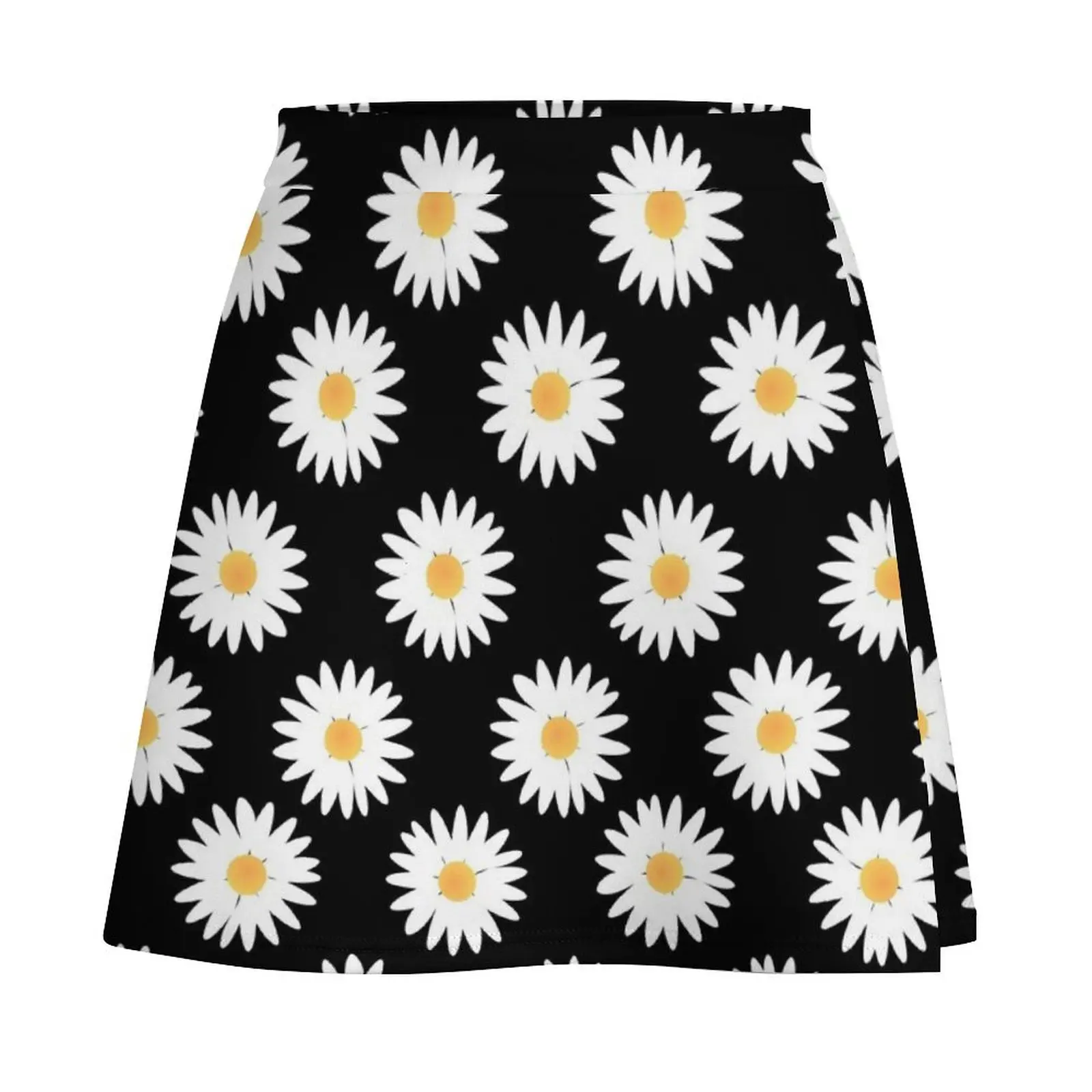 Daisy black pattern Mini Skirt midi skirt for women korean style Mini Skirt