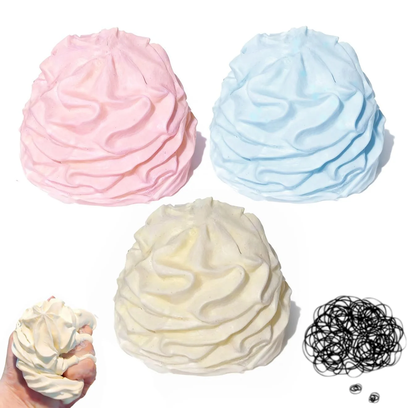 Cream Roll Squishy Toy Slow Rising Dessert Fidget Stress Relief Soft Squeeze Toy for Anxiety Relief Kids Adults Collectible