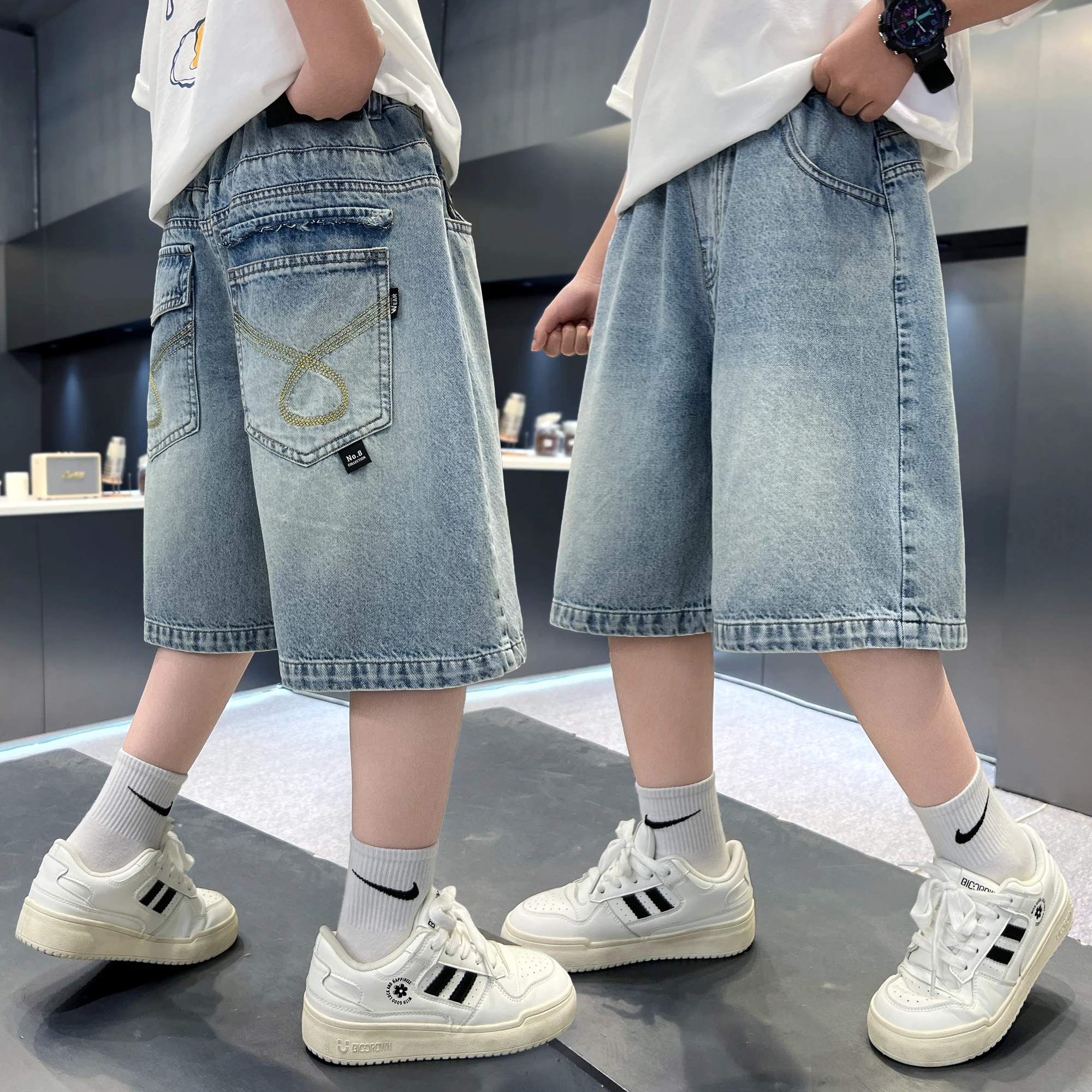 2026 Boys Vintage Blue Denim S - đánh giá và giá Summer Clothing Label