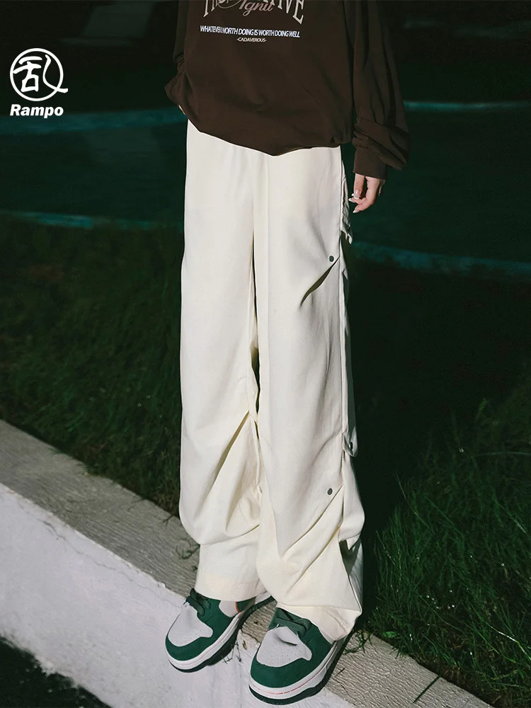 

Spring New Sle Men's Casual Cargo Pants Loose Fit Soldier Design Riding Long Trousers Faionable Brand Rampo Youthful Energy