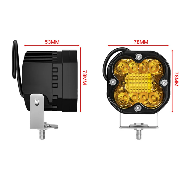 3 Zoll LED-Arbeitsscheinwerfer 12V 24V Pod-Leuchten Scheinwerfer für Motorräder Flutlicht-LED-Leiste Nebelscheinwerfer für Auto LKW 4x4 Offroad ATV – Detail 7